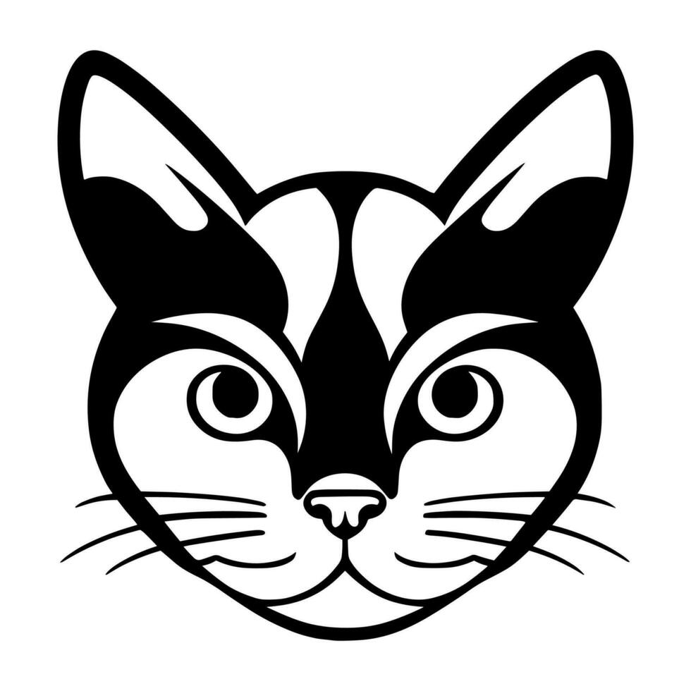 Cute cat vector black and white cartoon character design collection. White background. Pets, Animals.