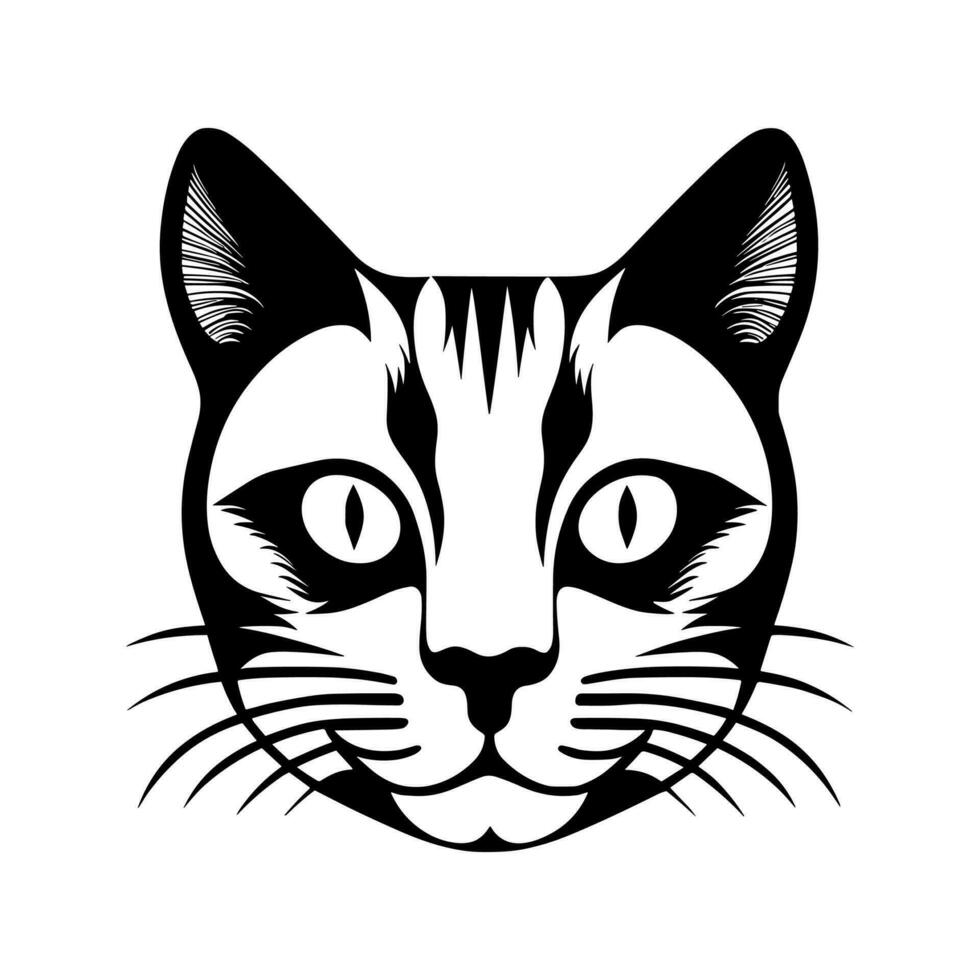 Cute cat vector black and white cartoon character design collection. White background. Pets, Animals.