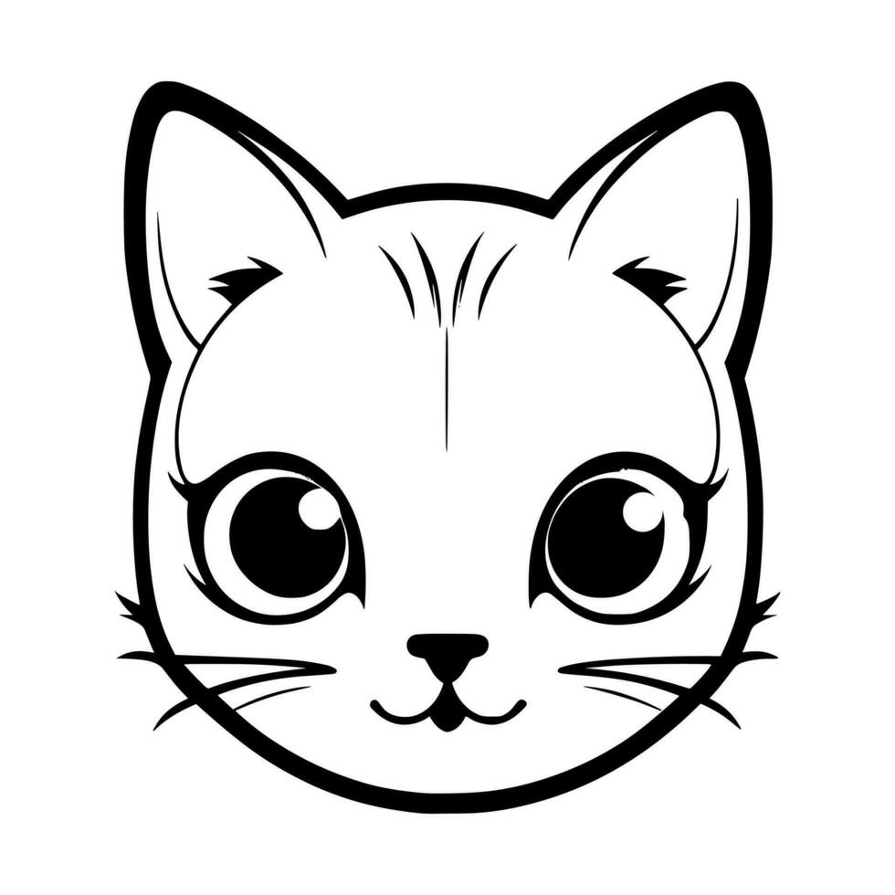 linda gato vector negro y blanco dibujos animados personaje diseño recopilación. blanco antecedentes. mascotas, animales