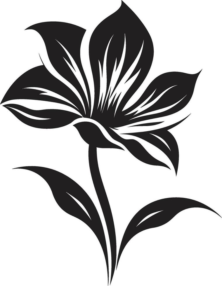 Minimalist Petal Design Single Handcrafted Vector Sophisticated Bloom ...