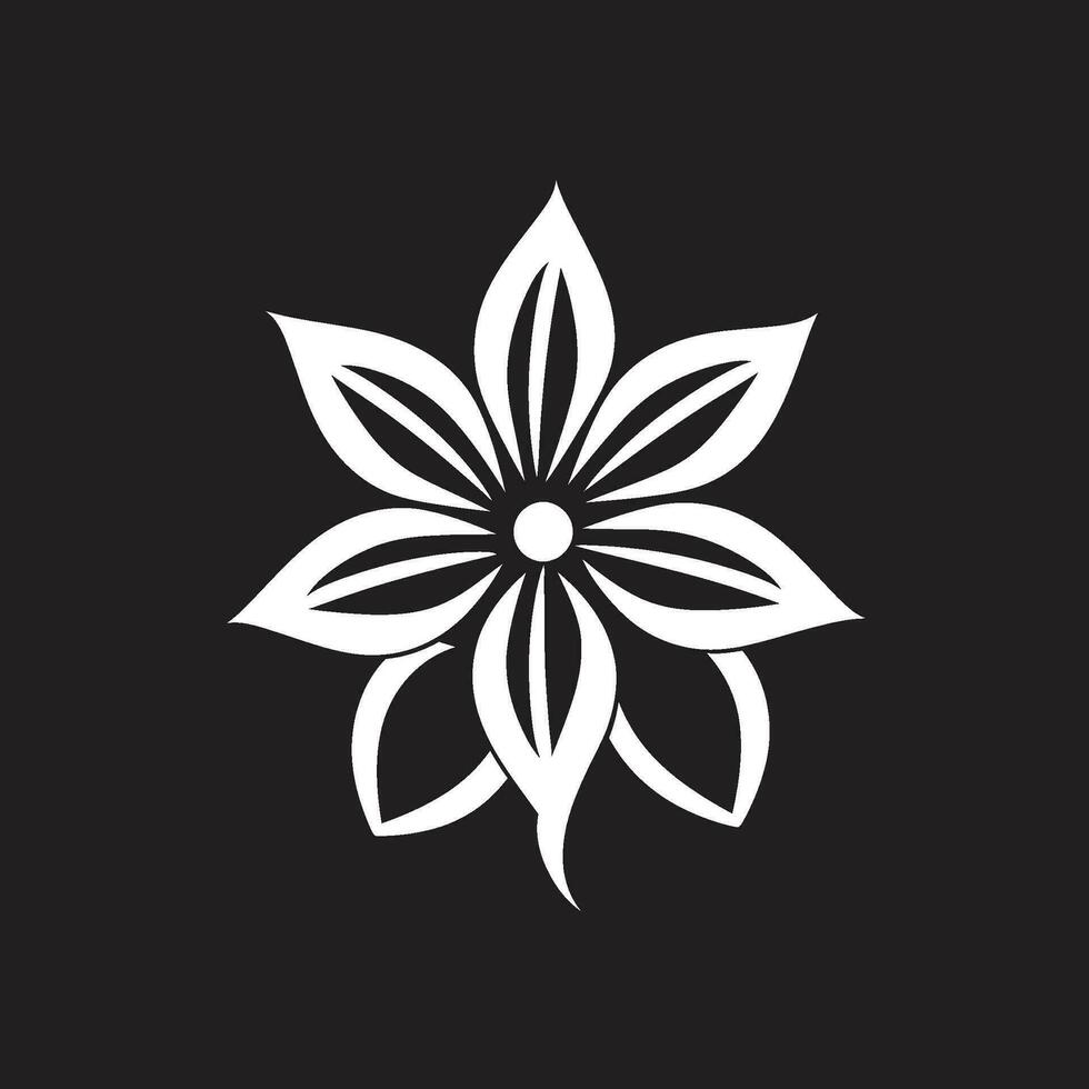 resumen florecer silueta artístico logo elemento elegante minimalista flor sencillo negro emblema vector