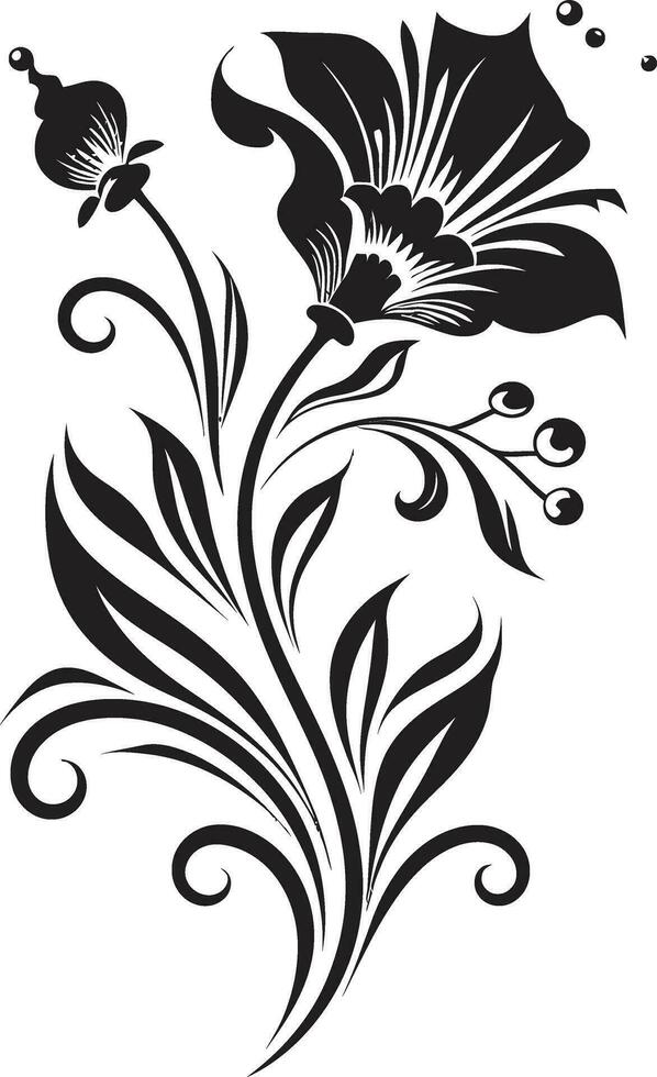 Graceful Vector Bloom Single Artistic Logo Clean Petal Sketch Minimal Hand Drawn Emblem