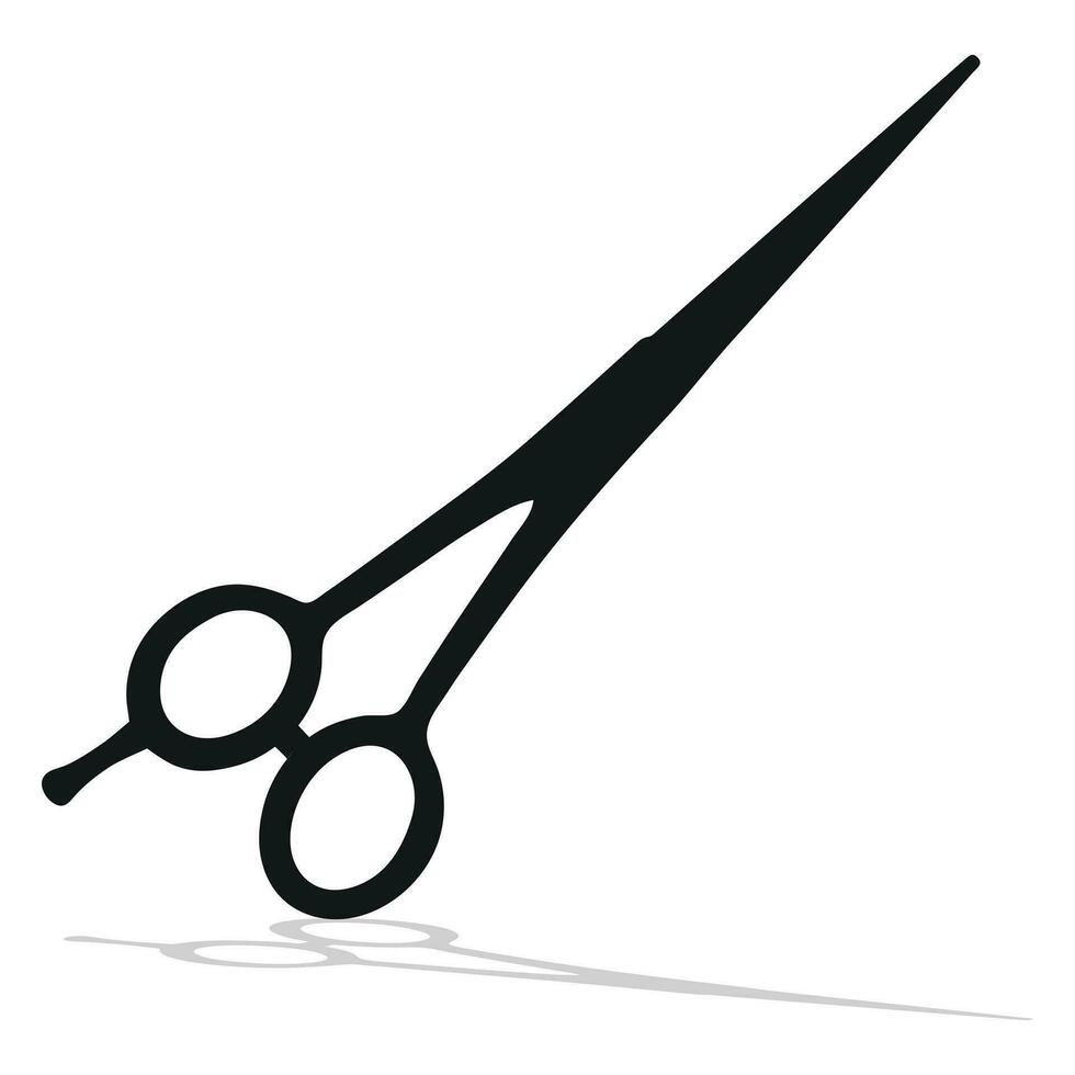 Black silhouette image of scissors. Stationery, pocket, kitchen, manicure, surgery, hairdressers, tailor, garden, household vector