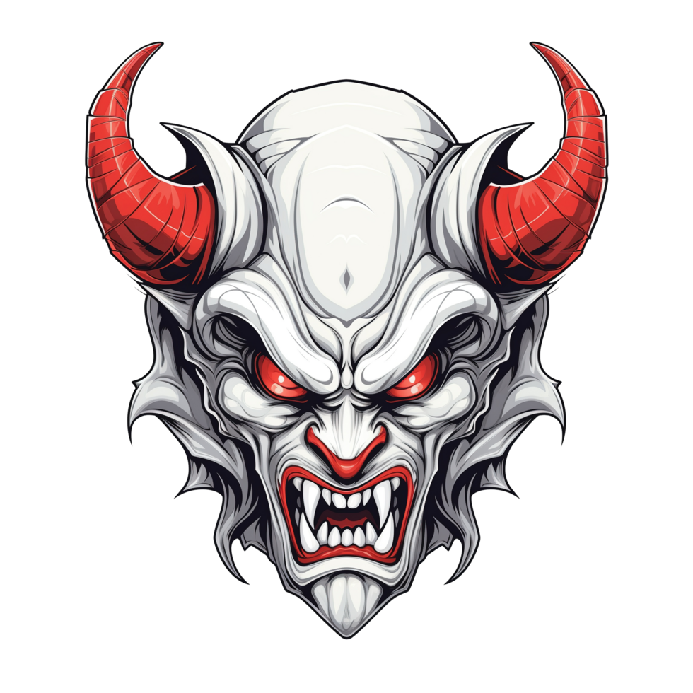 AI generated Devil head isolated on transparent background. Illustration for your design png