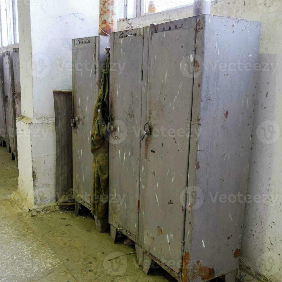 Instrumental iron lockers in the production room photo