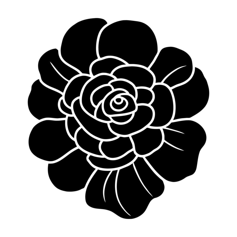 Hand drawn simple flower illustration vector