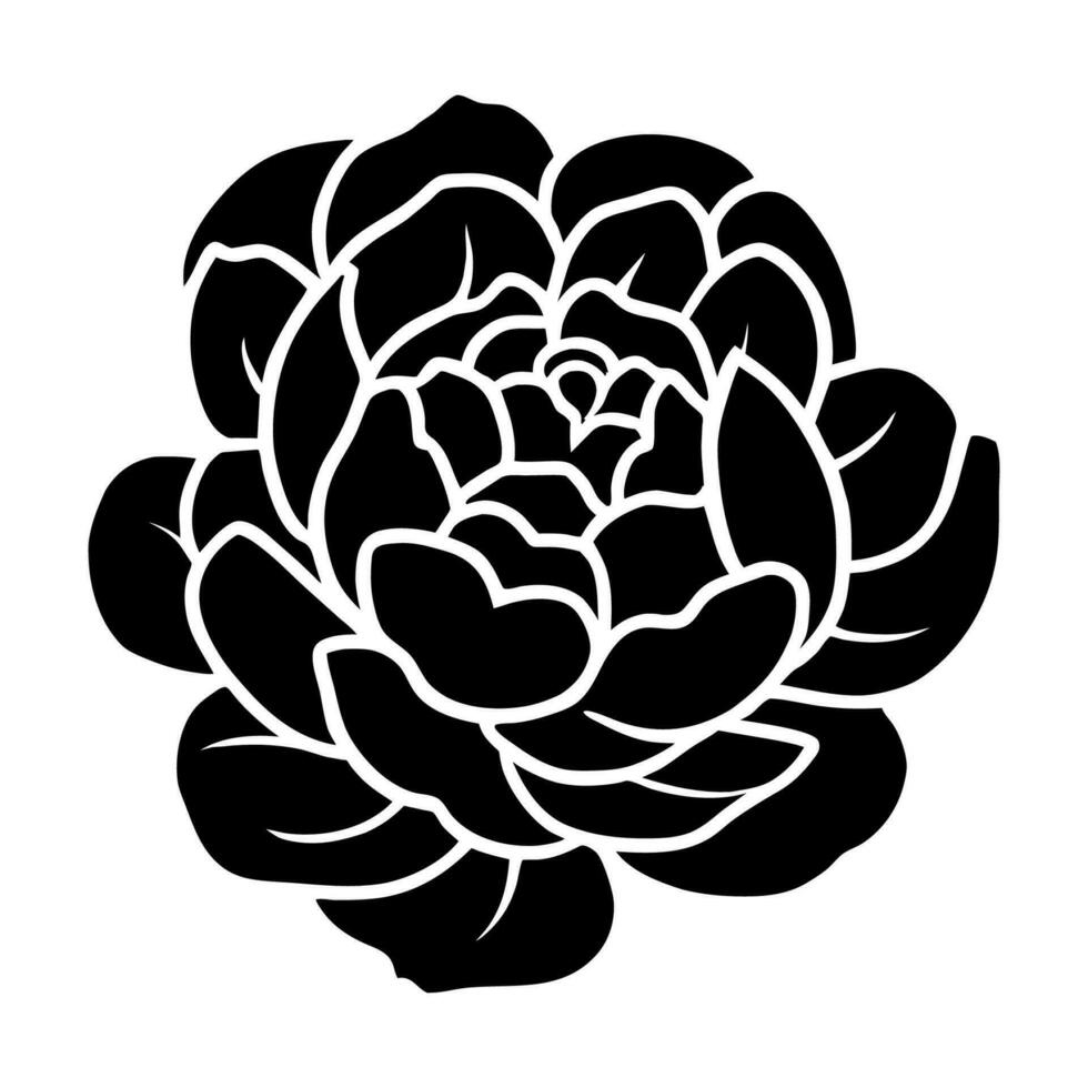 Hand drawn simple flower illustration vector