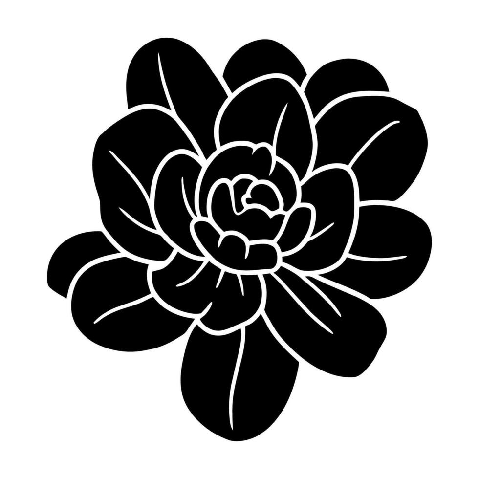 Hand drawn simple flower illustration vector