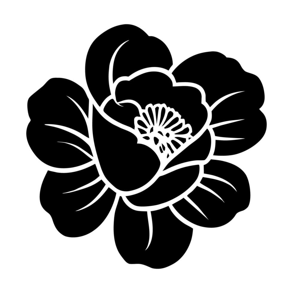 Hand drawn simple flower illustration vector