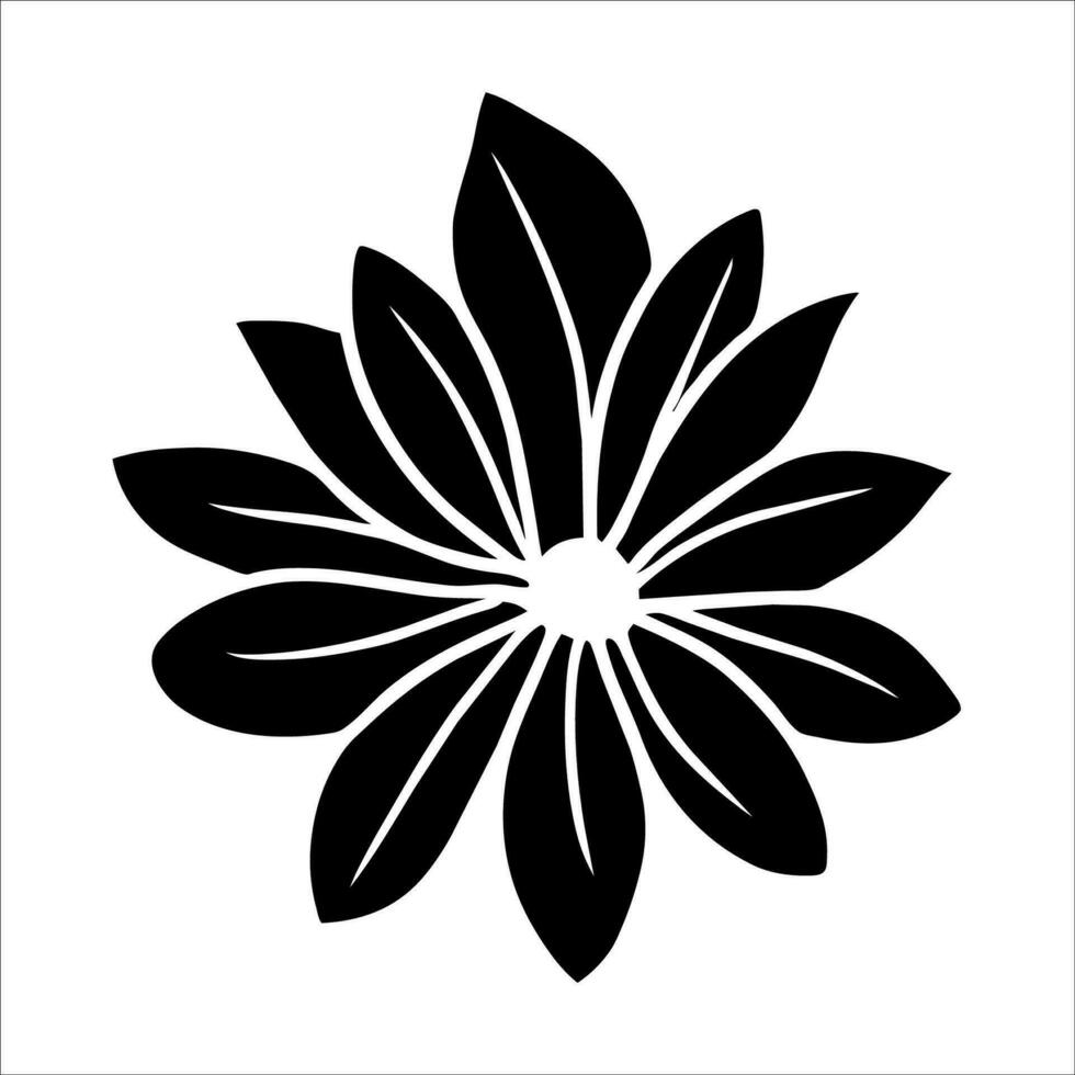 Hand drawn simple flower illustration vector