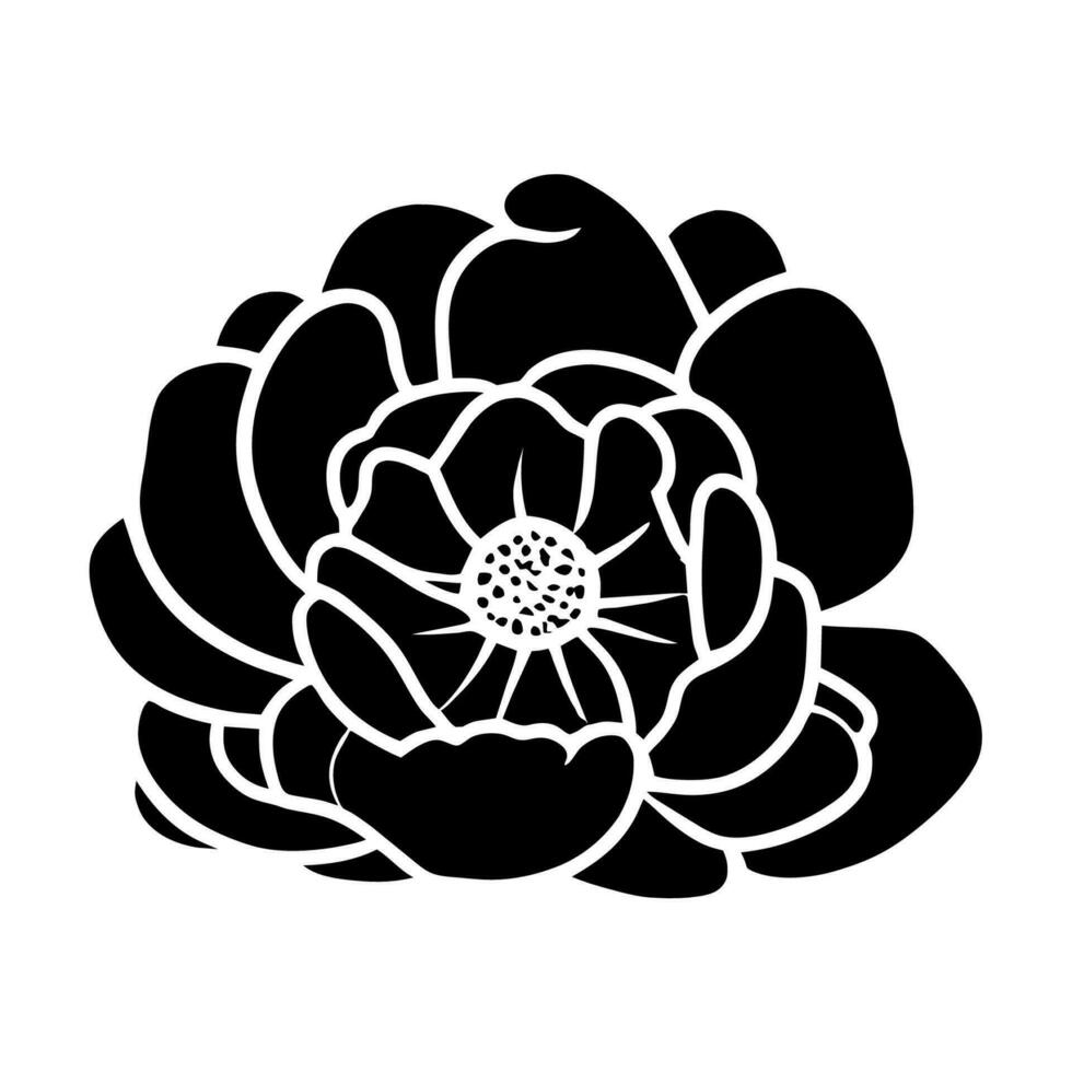 Hand drawn simple flower illustration vector
