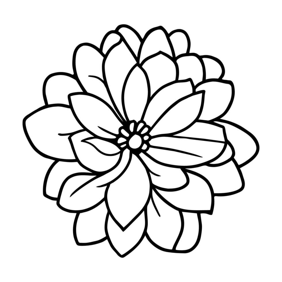 Hand drawn simple flower illustration vector