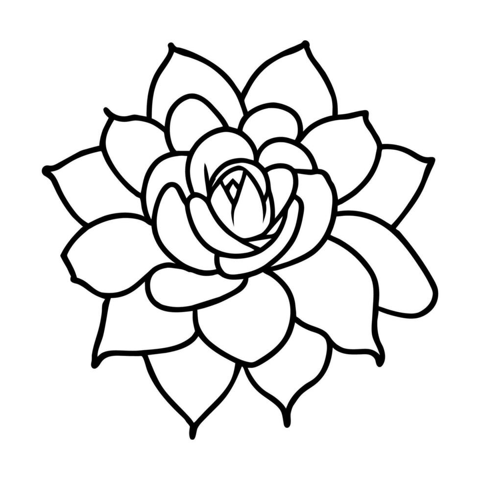Hand drawn simple flower illustration vector