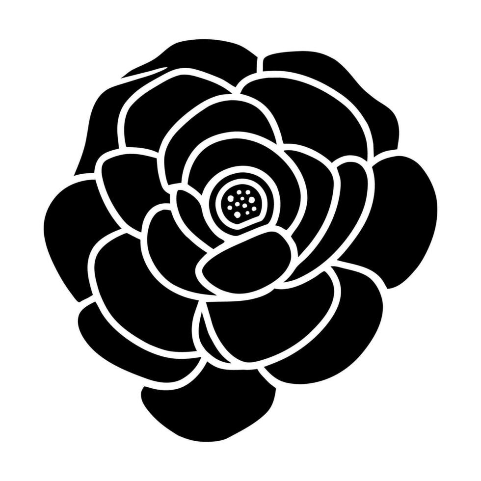 Hand drawn simple flower illustration vector