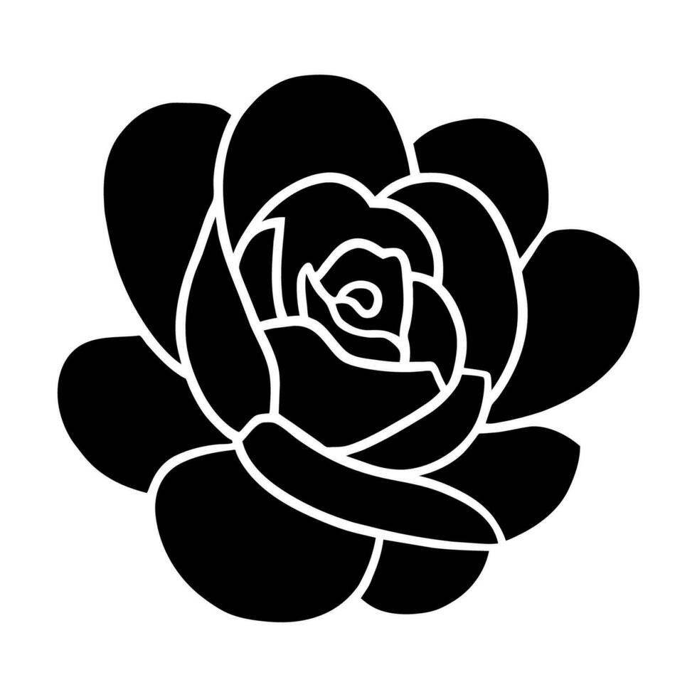 Hand drawn simple flower illustration vector