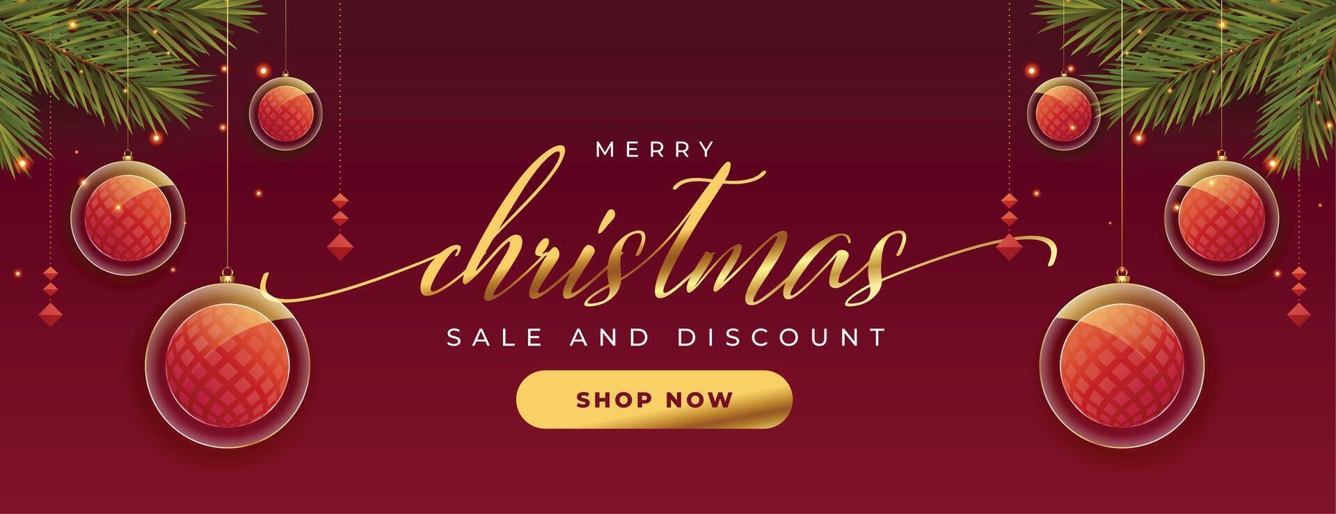 merry christmas festival sale banner for promotion vector
