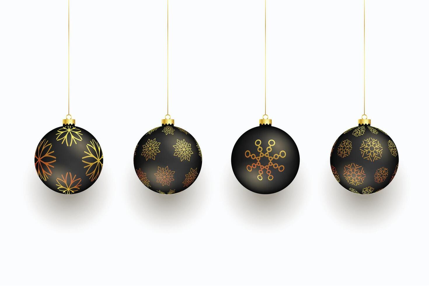 set of premium christmas bauble design for xmas celebration vector