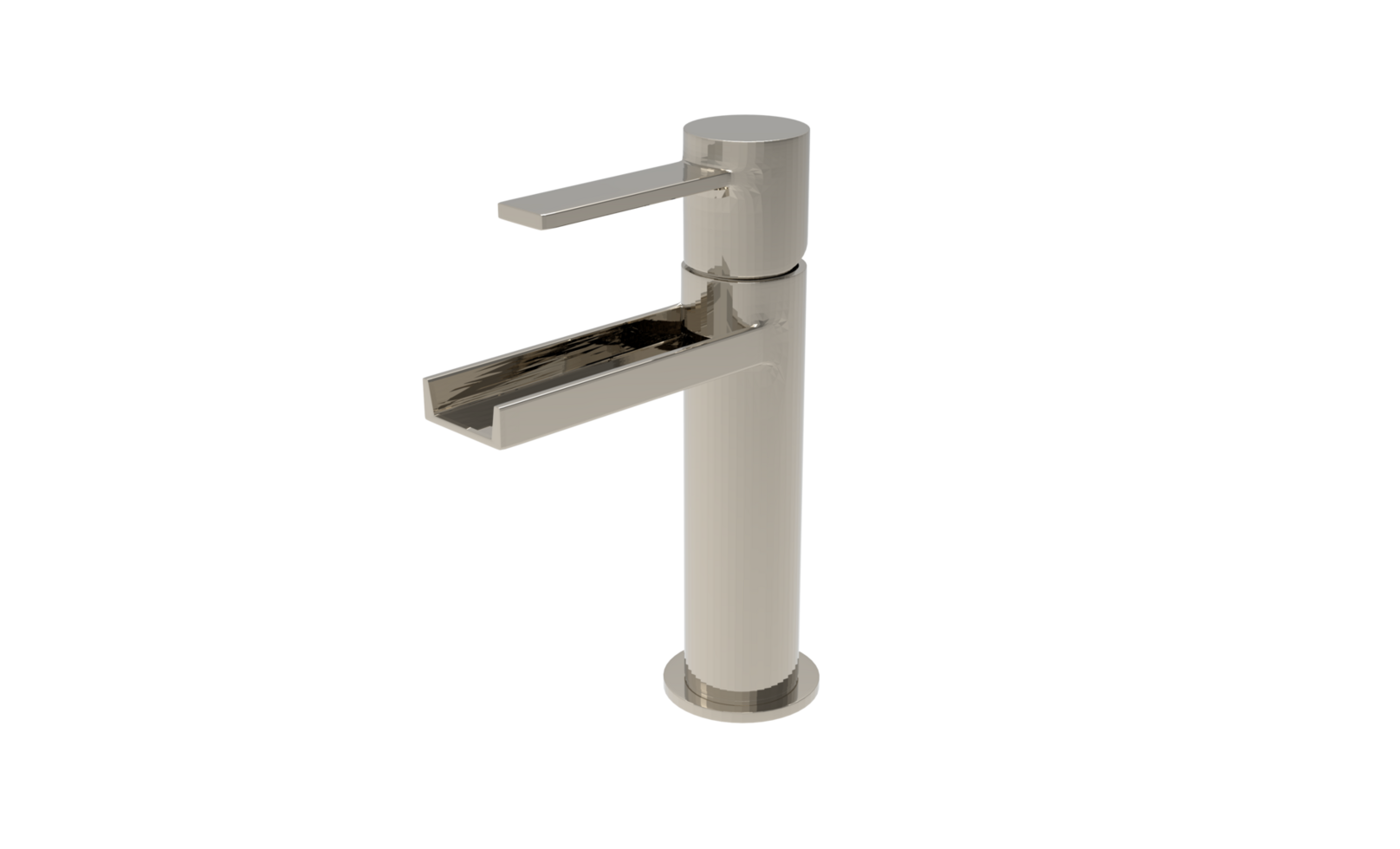 a modern bathroom faucet with a chrome finish png