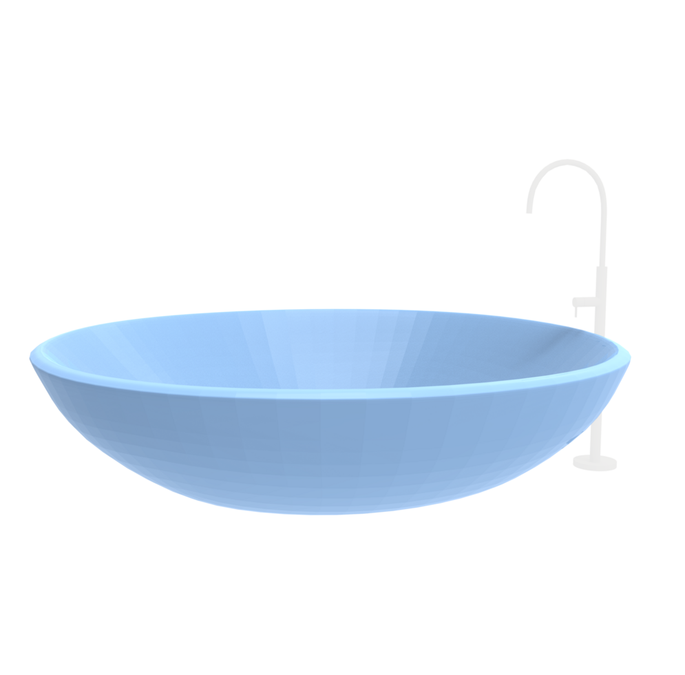 baignoire avec une bleu bol et une supporter png