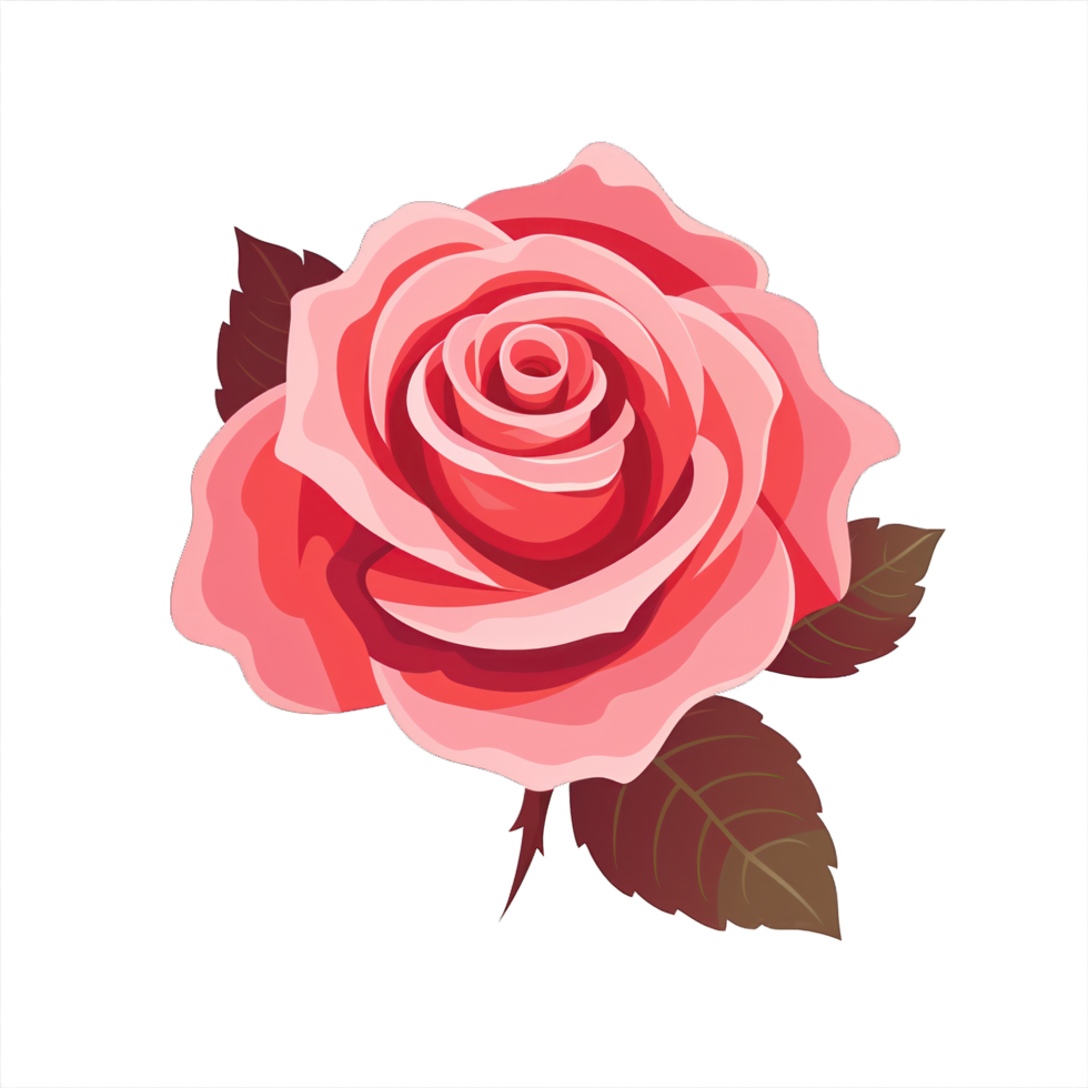 AI generated rose flower illustration isolated png