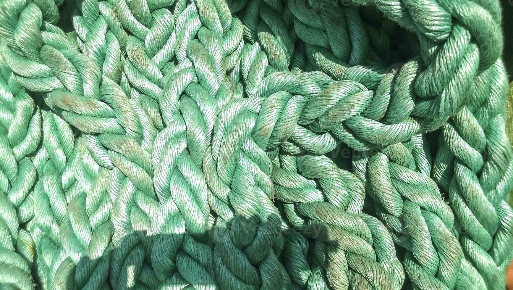 Port rope. Mooring rope. Rope for fastening ships and cargo photo