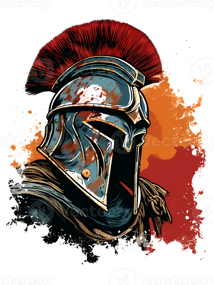 AI generated Knight Head Warrior png