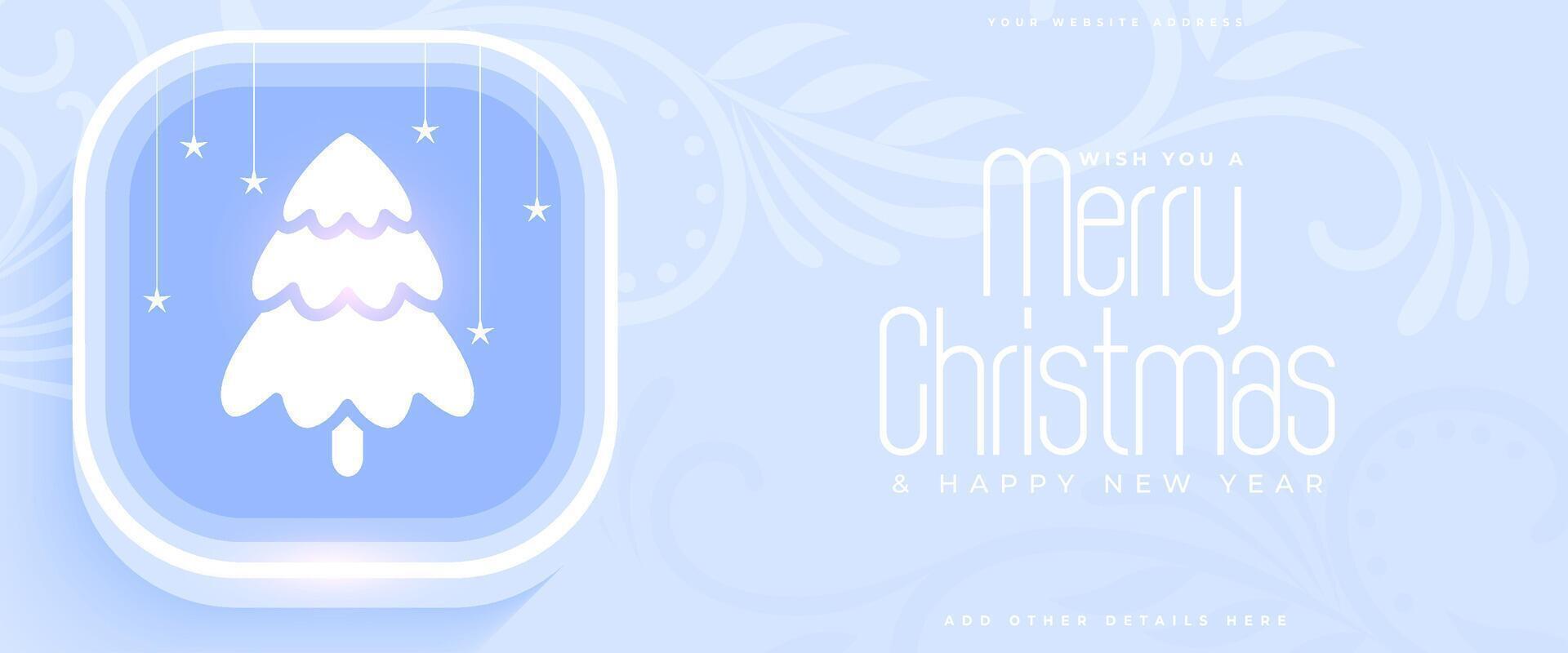 merry christmas and new year eve party invitation banner design vector