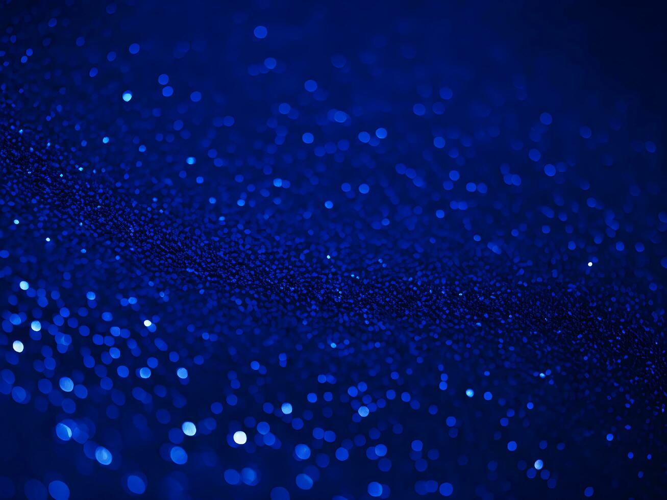 AI generated Gorgeous abstract blue glitter background with defocused lights photo