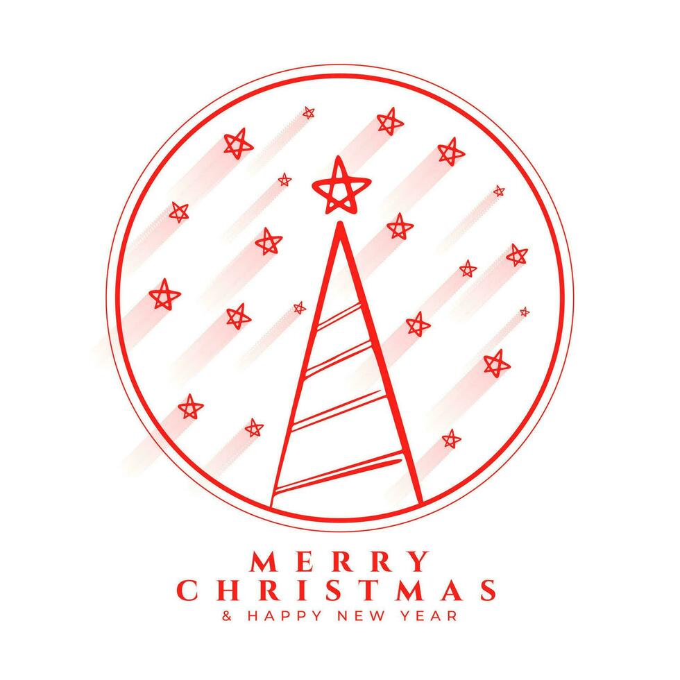 merry christmas wishes background with xmas pine tree vector