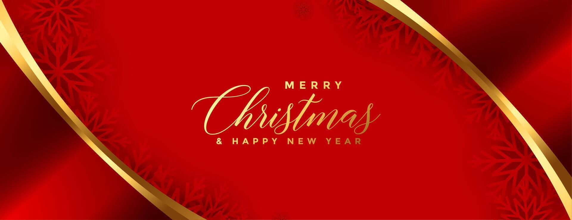 premium red merry christmas luxury banner design vector