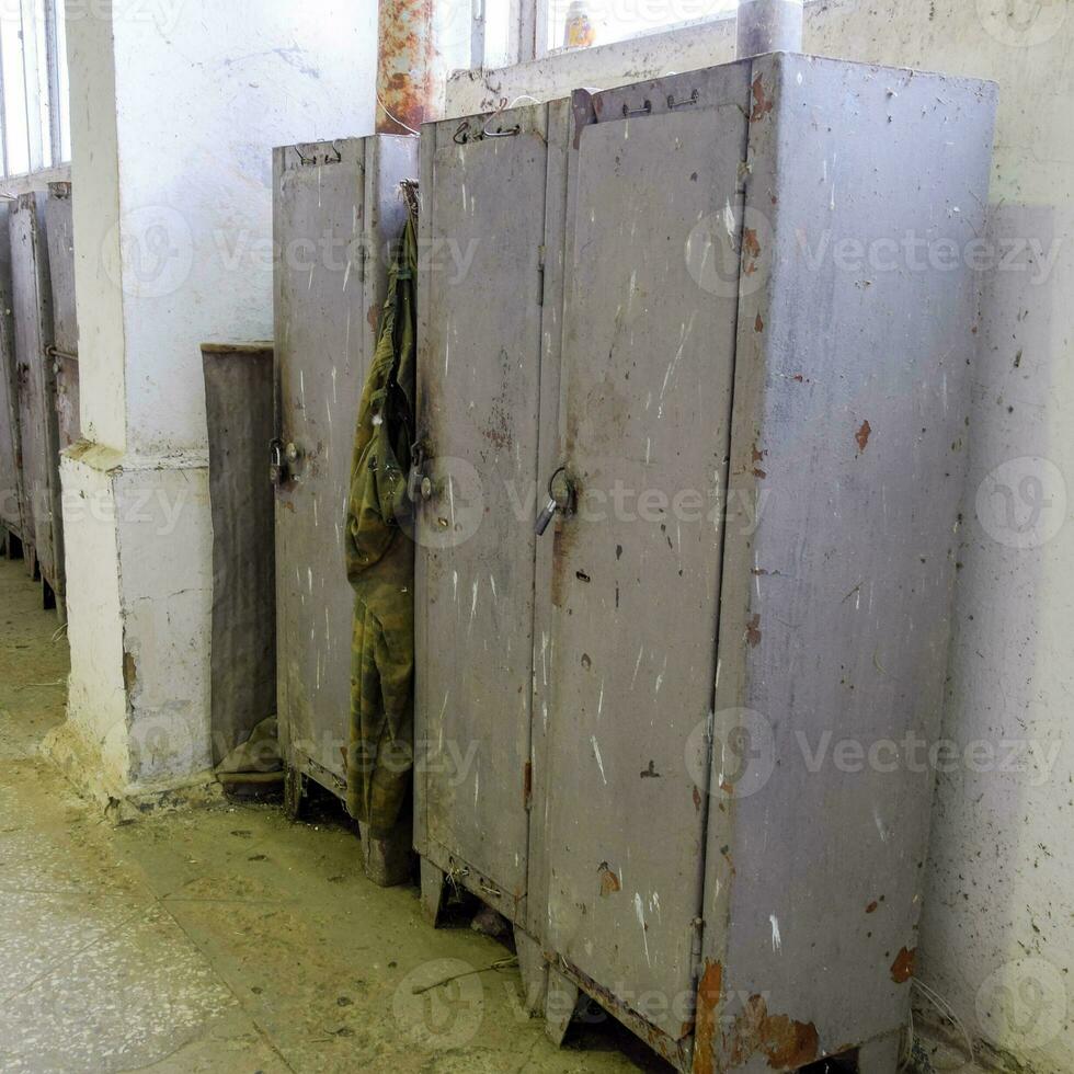 Instrumental iron lockers in the production room photo