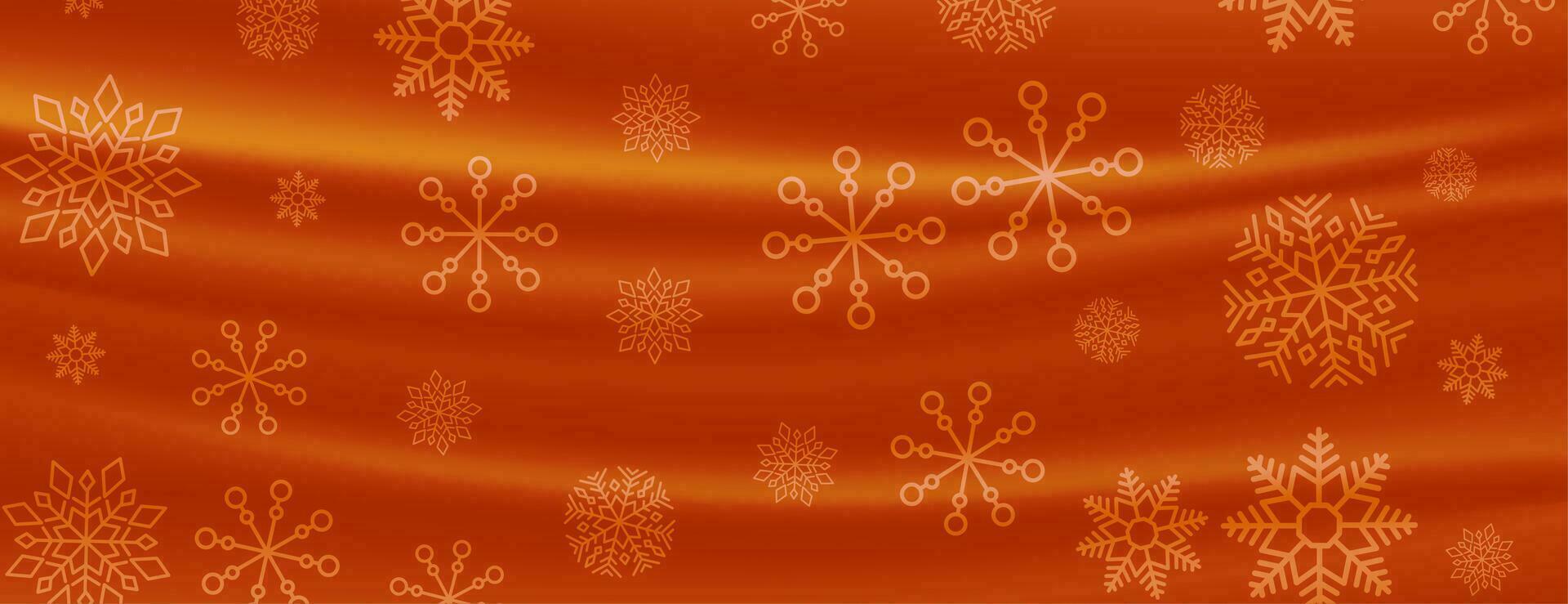 cortina estilo alegre Navidad copos de nieve bandera vector