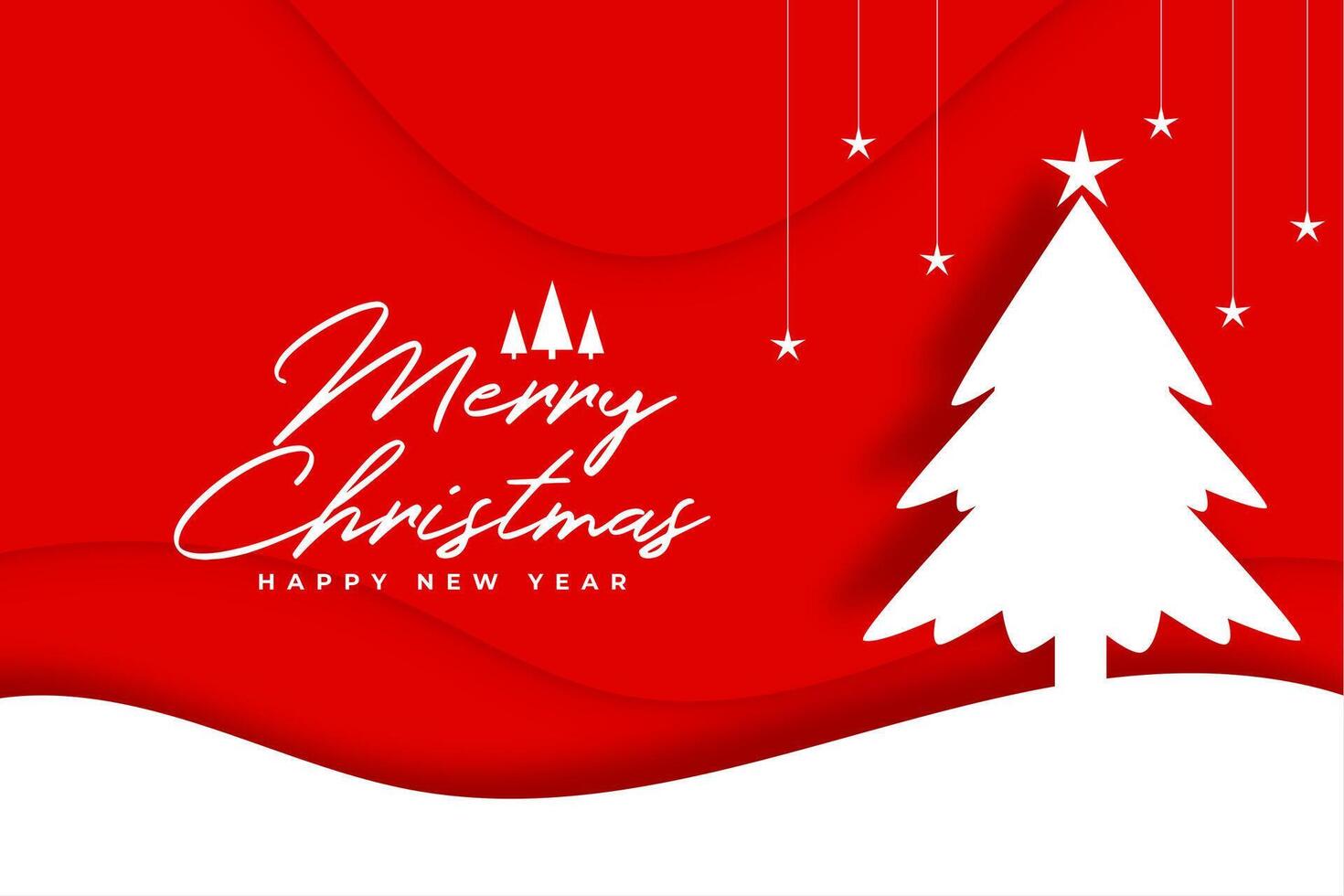 merry christmas eve holiday background with papercut pine tree 36296809