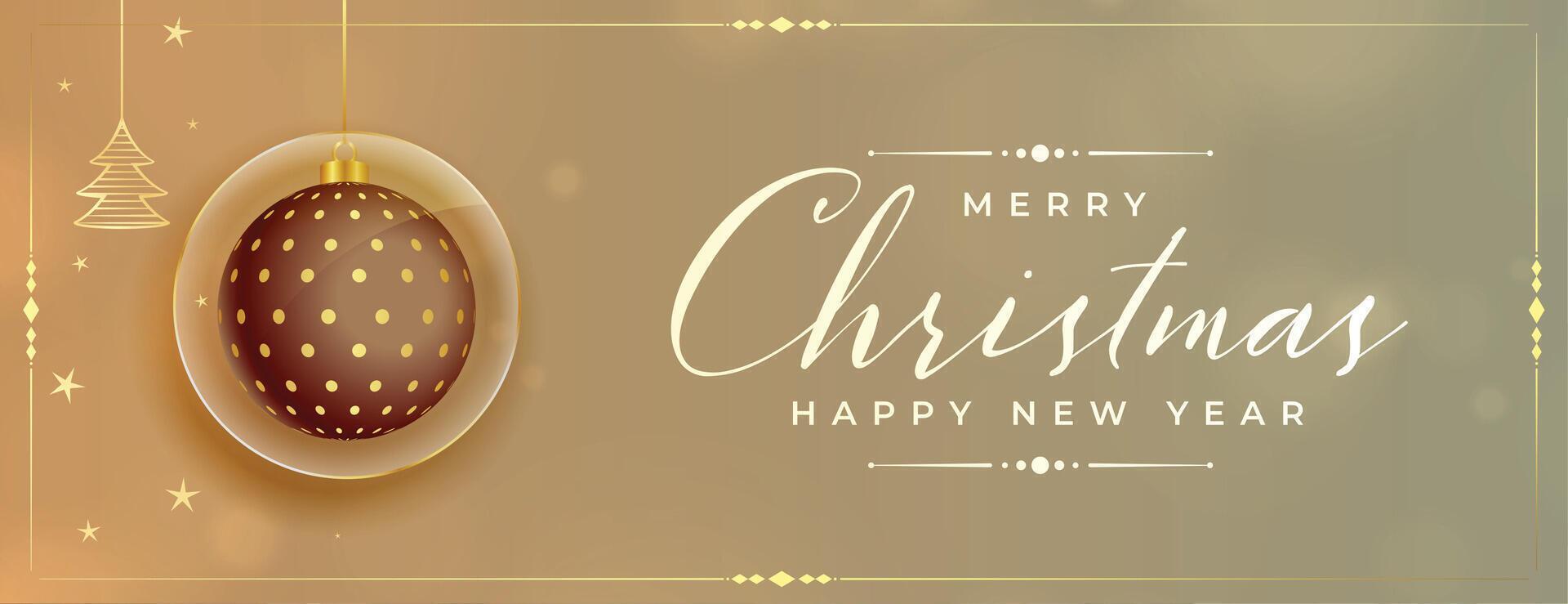 merry christmas festival banner decorative design vector