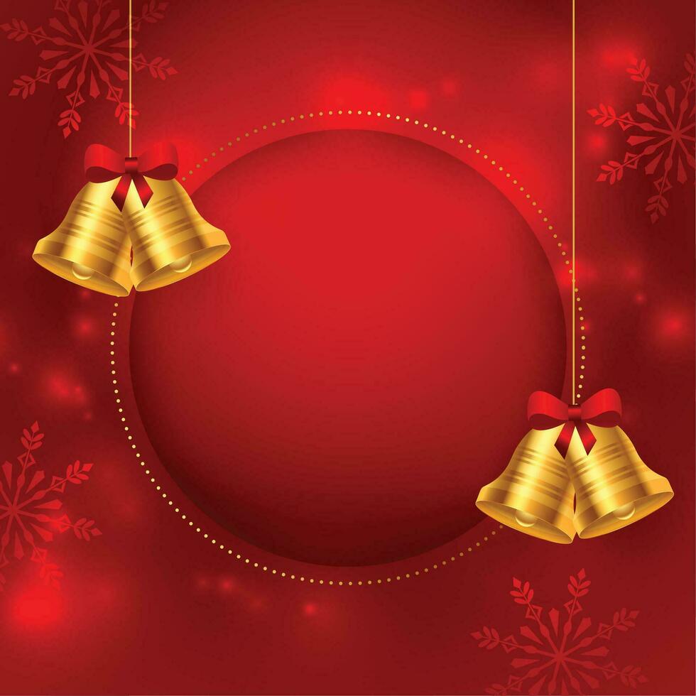 shiny merry christmas or new eve red background with image space vector