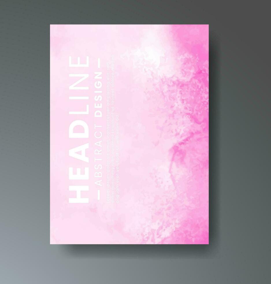 Cards with watercolor background. Design for your cover, date, postcard, banner, logo. vector