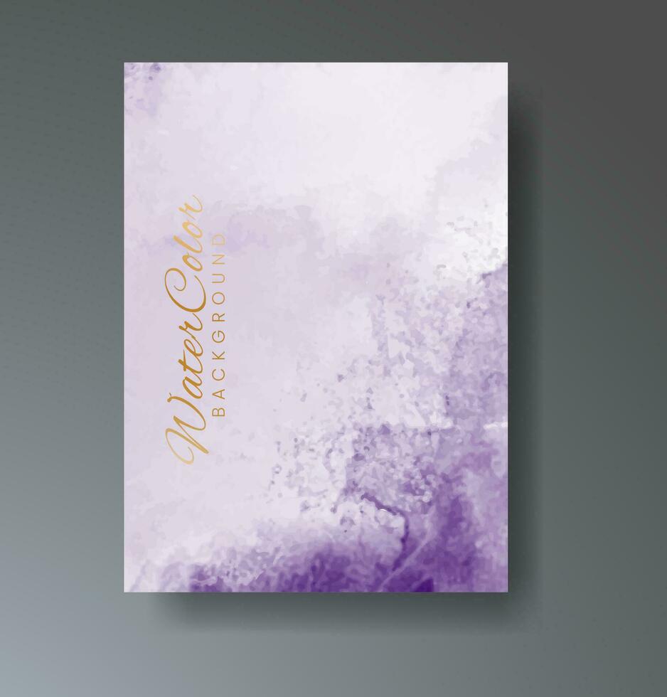 Cards with watercolor background. Design for your cover, date, postcard, banner, logo. vector