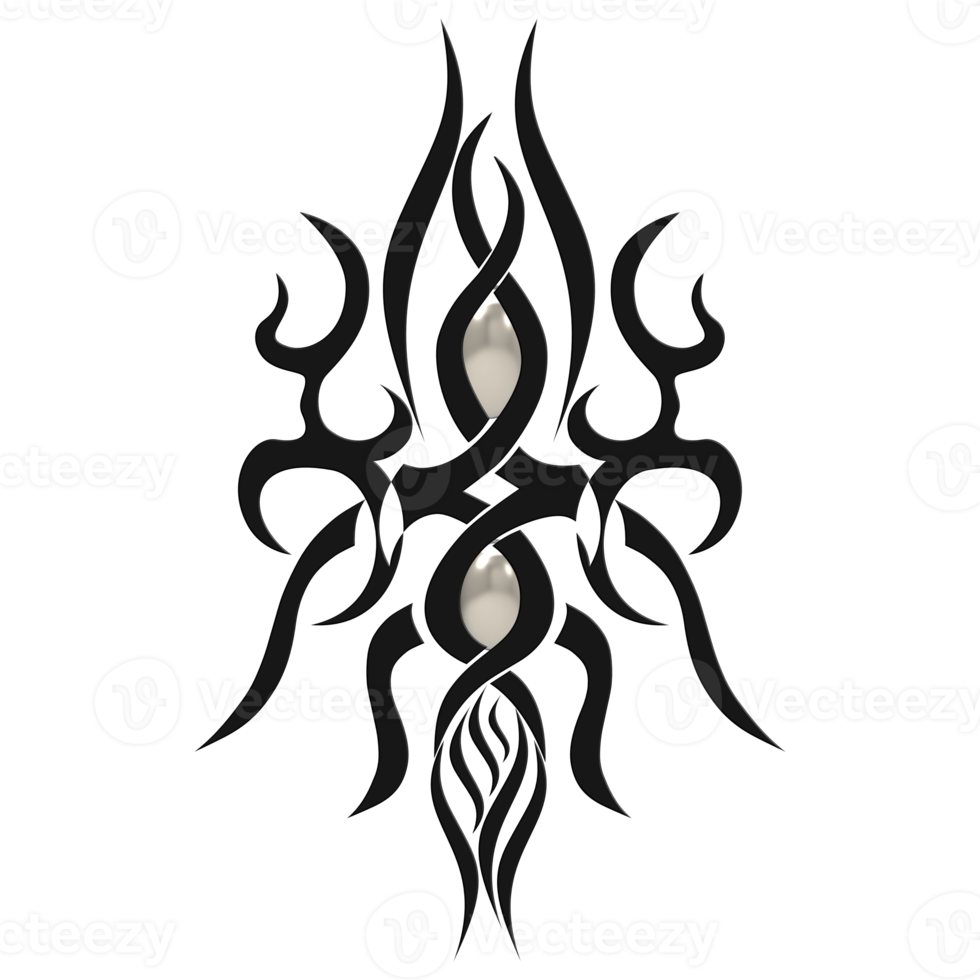 TRIBAL DESIGN ELEGANT BLACK WITH GLIMMERING STONE png