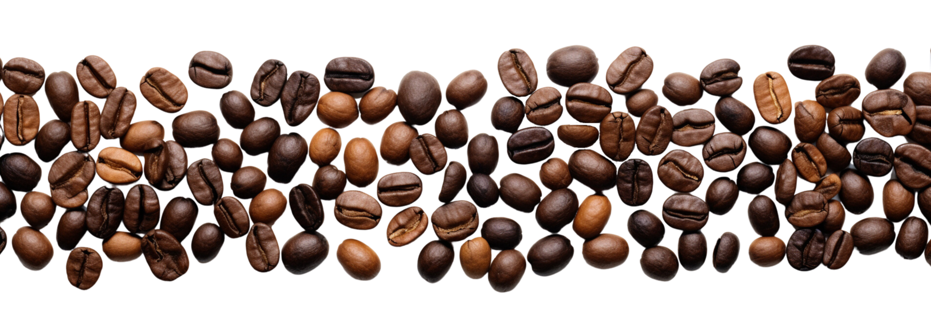 AI generated coffee beans on a transparent background png