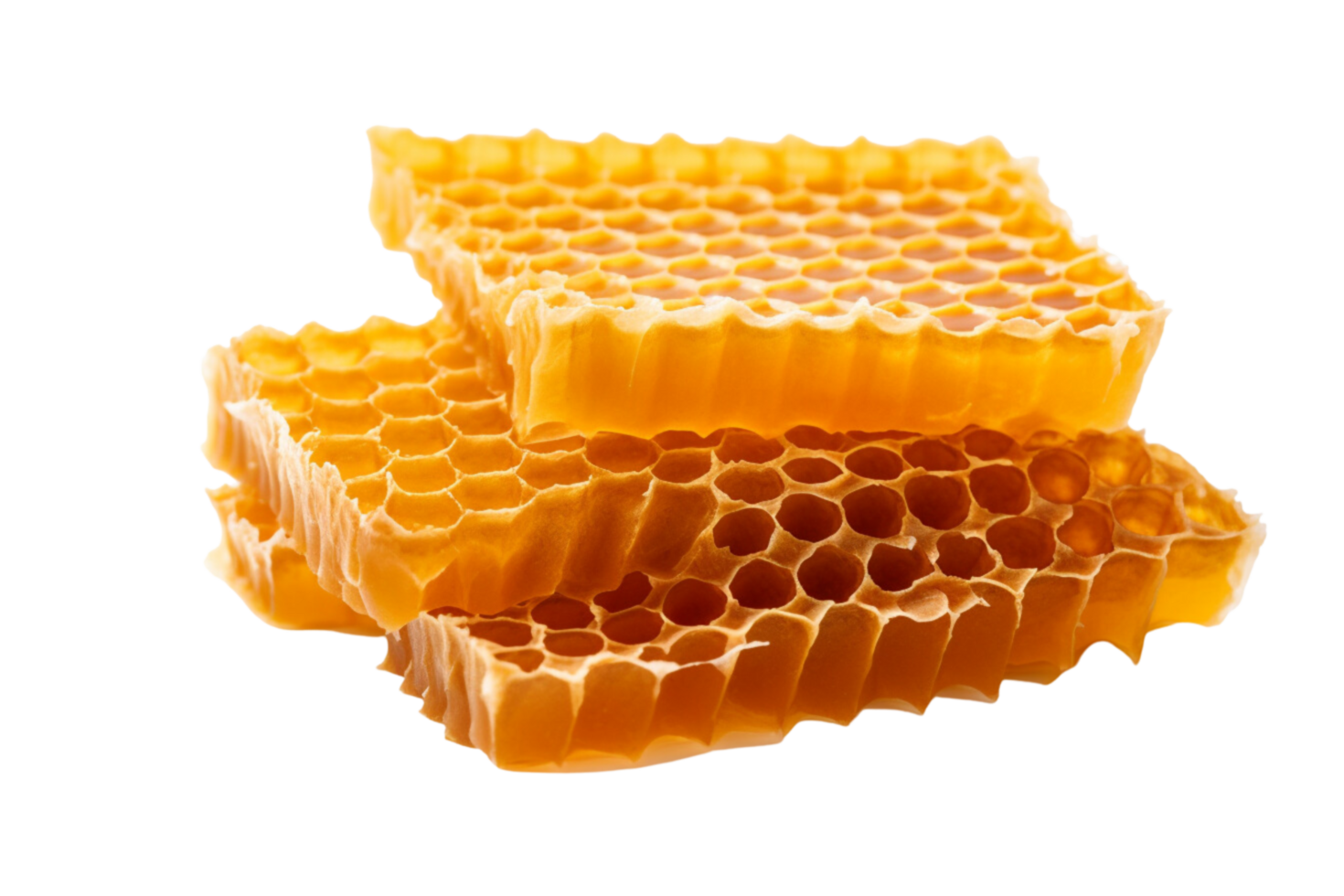 AI generated Honeycombs isolated on a transparent background png