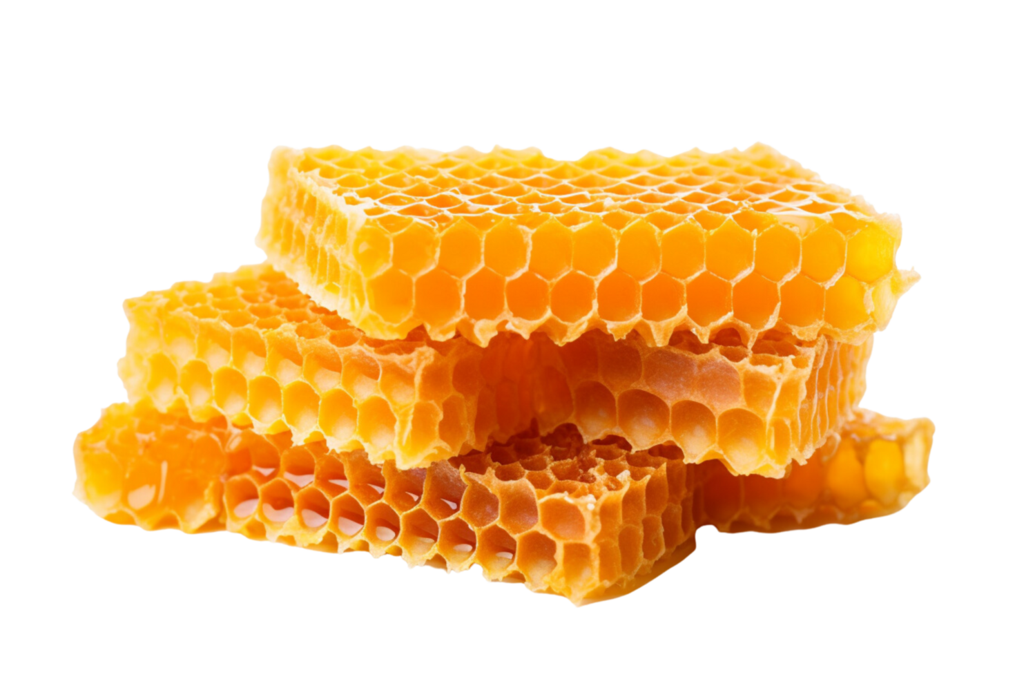 AI generated Honeycombs isolated on a transparent background png