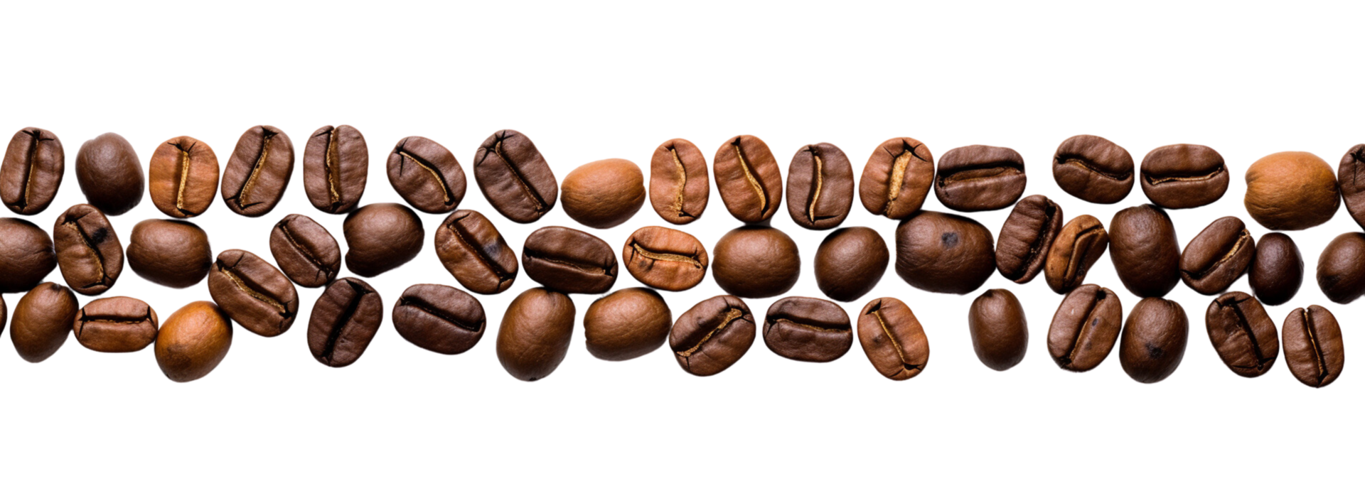 AI generated coffee beans on a transparent background png