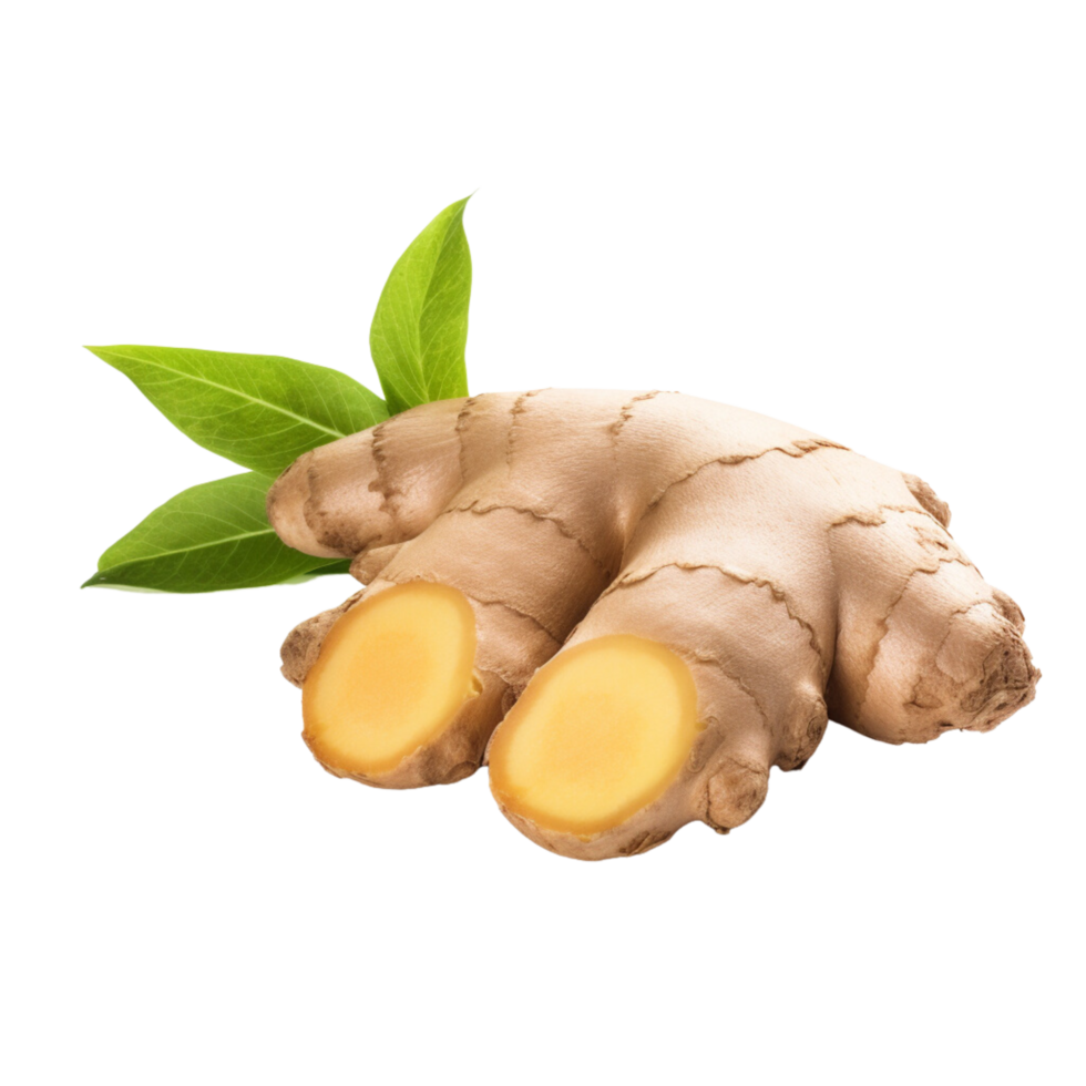 AI generated ginger root on transparent background png