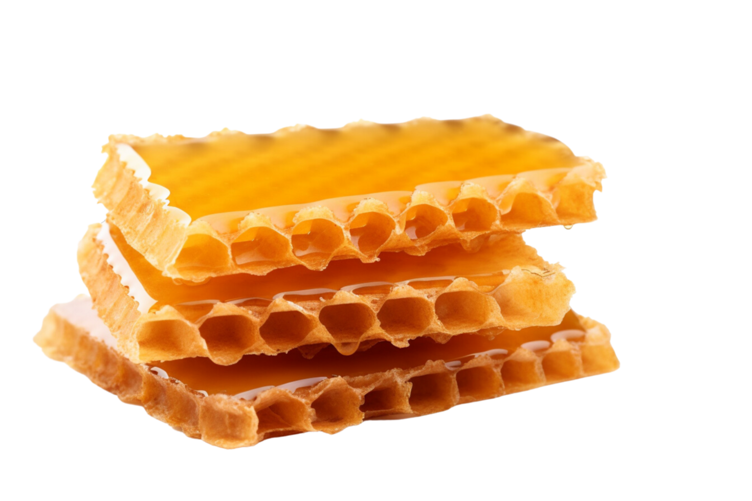 AI generated Honeycombs isolated on a transparent background png