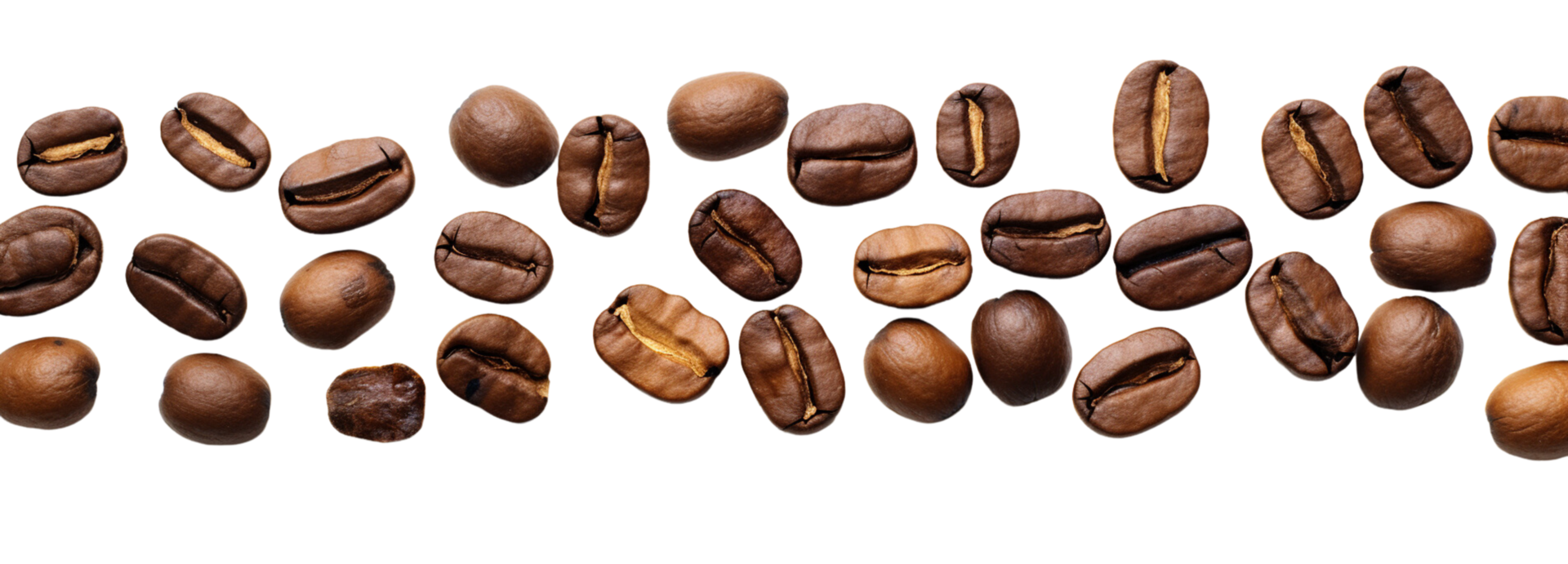 AI generated coffee beans on a transparent background png
