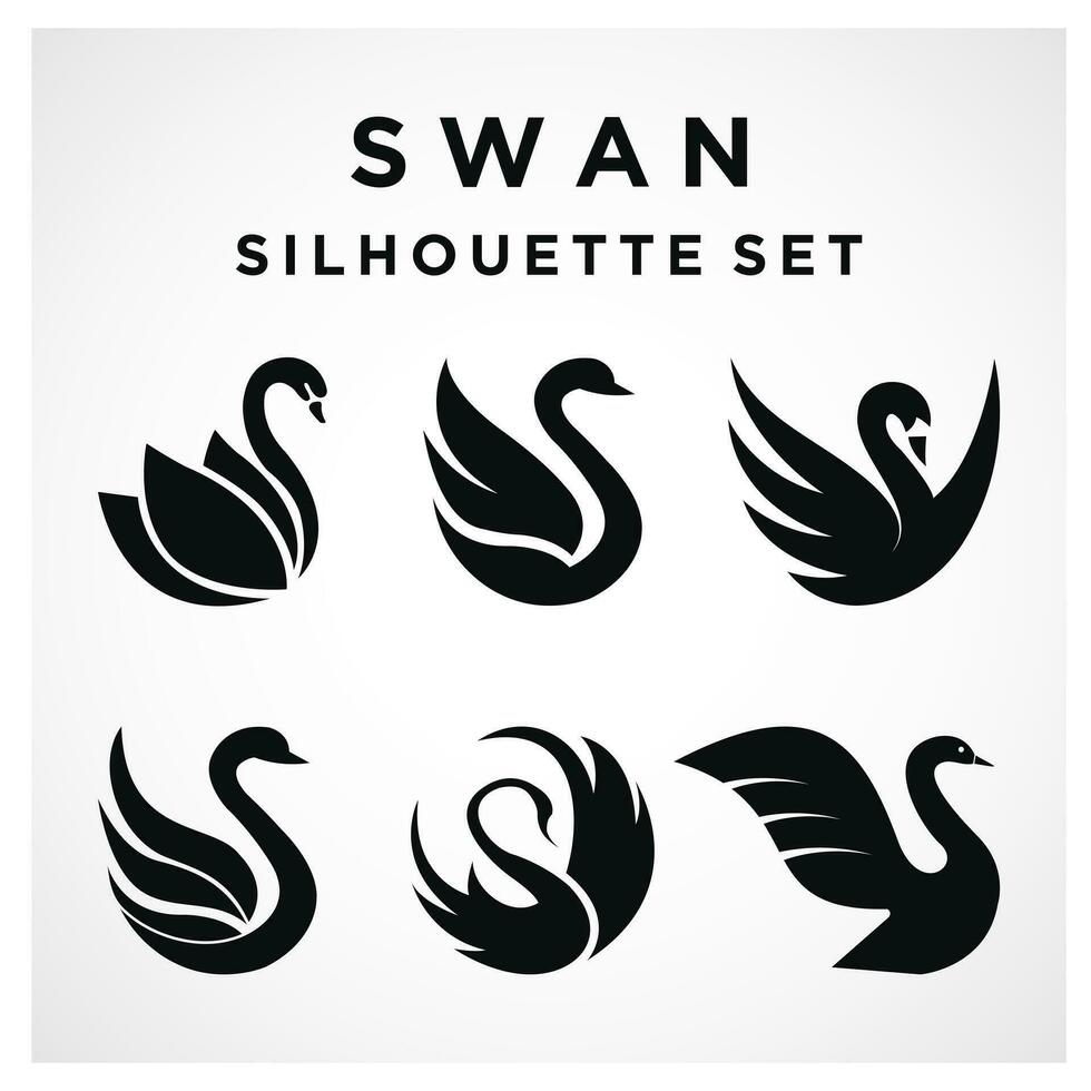 Swan silhouette for business branding vector