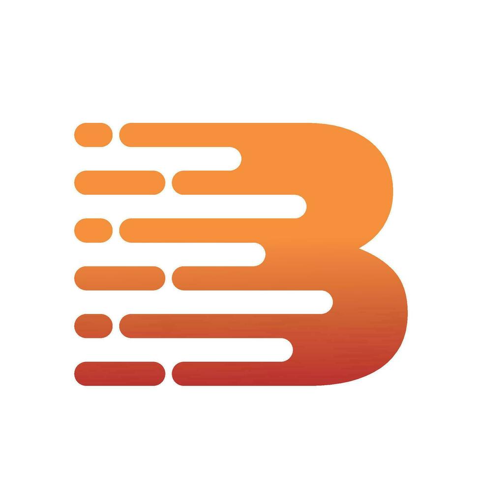INITIAL LETTER B WITH TECNOLOGY STYLE vector
