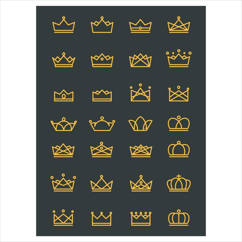 Simple Crown Silhouette vector