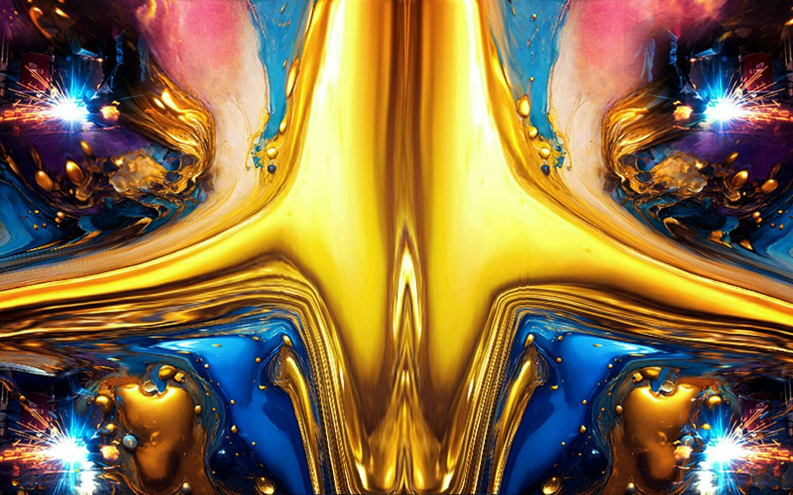 4k colorful paint oil luxury splash background abstract gold marbel generative ai photo