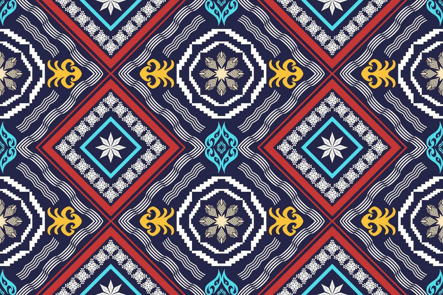 étnico figura azteca bordado estilo. geométrico ikat oriental tradicional Arte patrón de diseño para étnico fondo,fondo de pantalla,moda,ropa,envoltura,tela,elemento,pareo,gráfico,vector ilustración vector